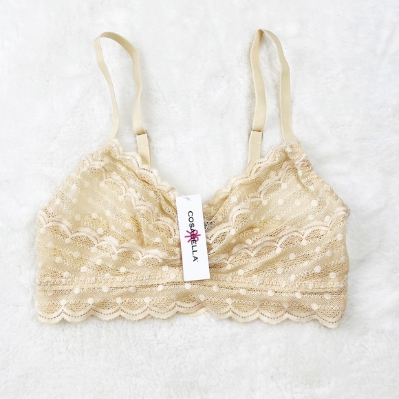 NWT Cosabella Sweet Treat Lace Adjustable Strap Bralette In Blush - Picture 1 of 5